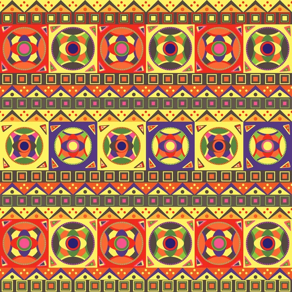 Colorato modello africano senza cuciture con forme geometriche — Vettoriale Stock