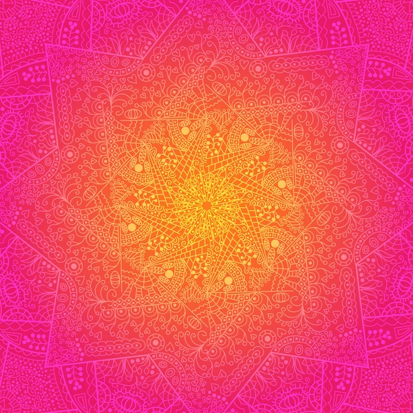 活気のあるヴィンテージ飾りピンク カード — ストックベクタ