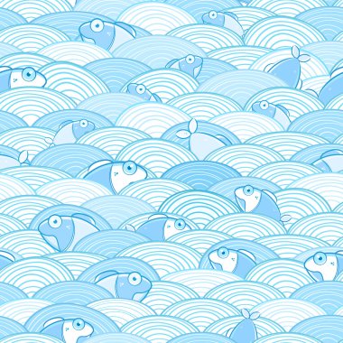 Seamless Water Wave Pattern clipart