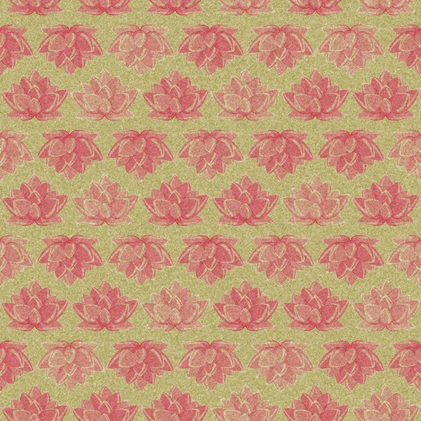 Retro dunkle Lotusblume nahtloses Muster — Stockfoto