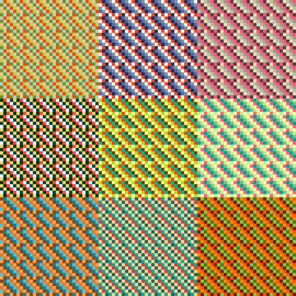 Conjunto de patrón sin costura mosaico — Vector de stock