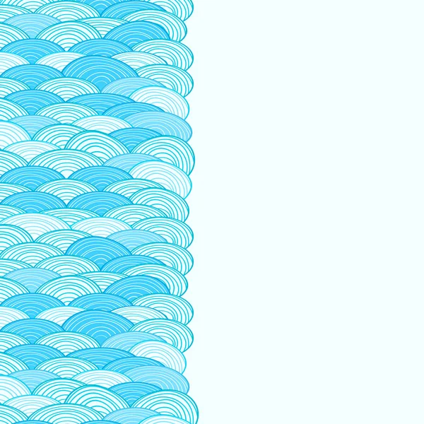 コピー スペースと青い波背景 — ストックベクタ