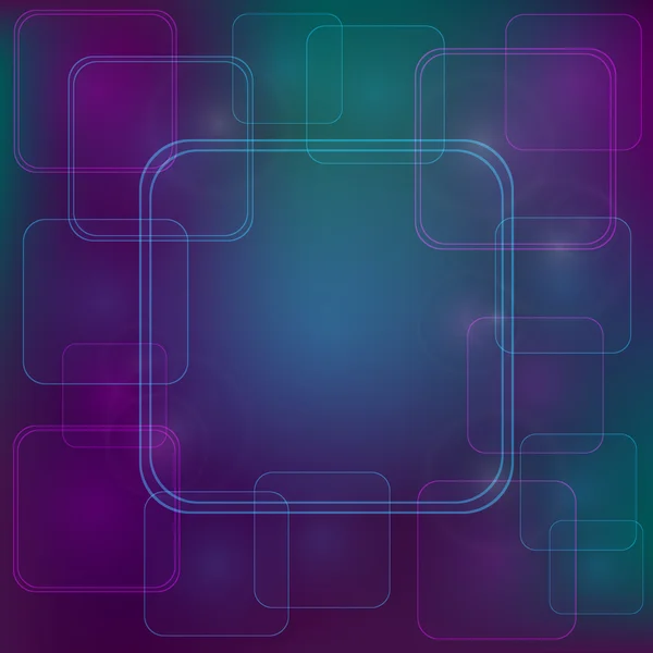 Fond flou violet avec décoration carrée — Image vectorielle