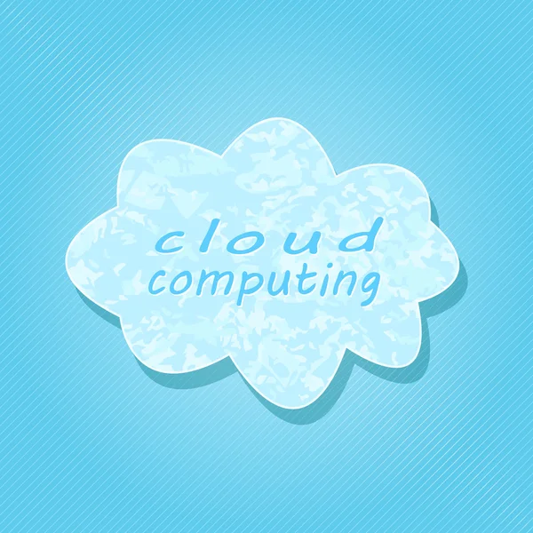 Concept de Cloud Computing Blanc — Image vectorielle