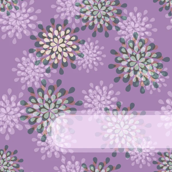 Фіолетова Квіткова Запрошення Карта — стоковий вектор