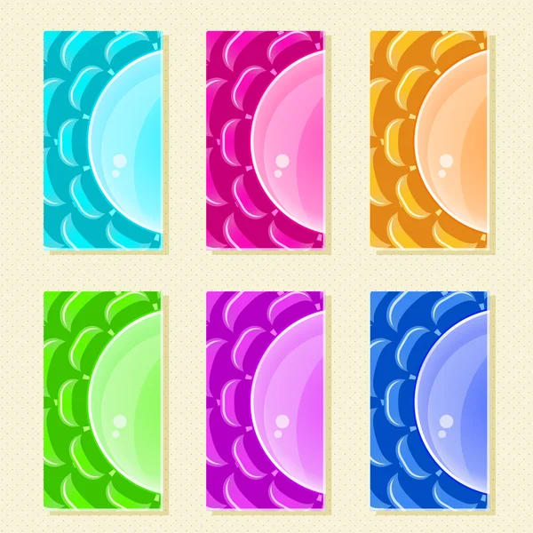 Ensemble coloré de cartes de visite tournesol — Image vectorielle