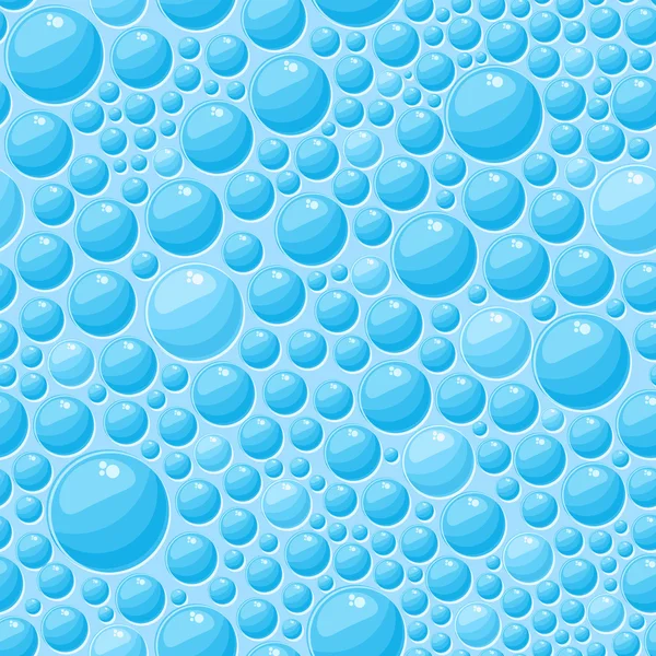 Blue Bubbles Seamless Pattern — Stock Vector