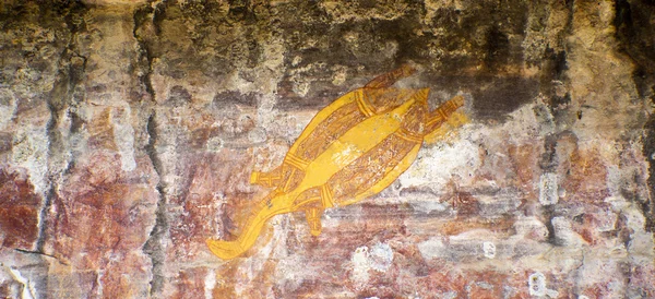 Arte rupestre aborígine — Fotografia de Stock