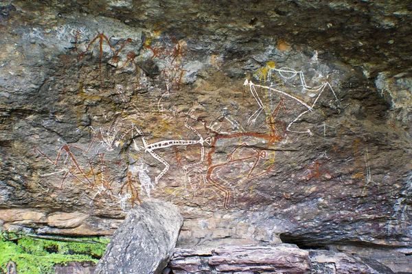 Arte rupestre aborígine — Fotografia de Stock