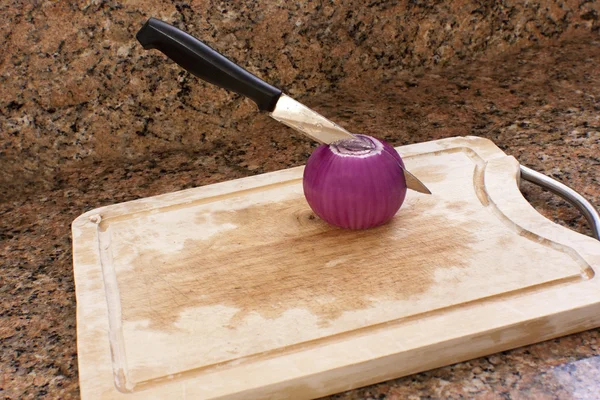 Chopping Onions — Stock Photo, Image