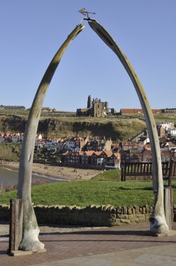 Whitby's whale bone arch clipart