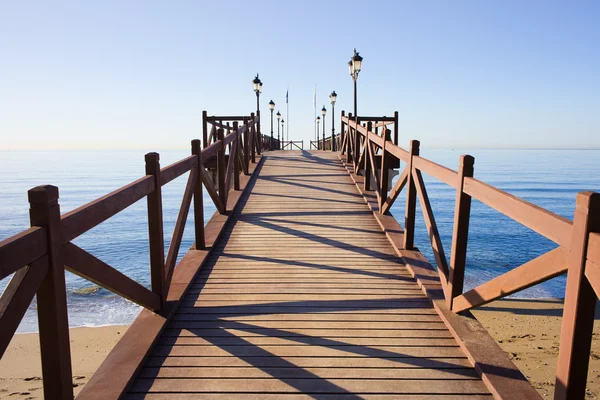 Costa del sol Marbella iskelede — Stok fotoğraf