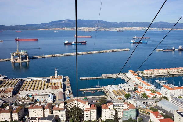 Gibraltar Cidade e Baía — Fotografia de Stock