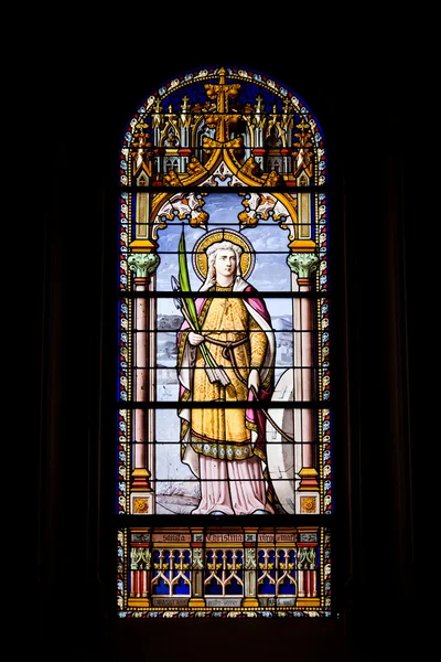 Santa Christina Stained Glass Window — Stock Photo, Image