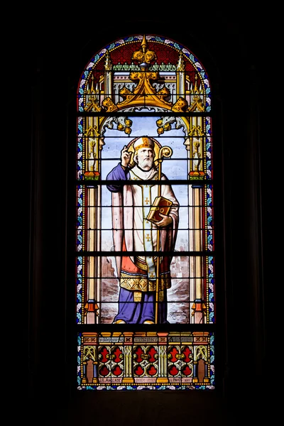 Archbishop on Stained Glass Window — Stock Photo, Image