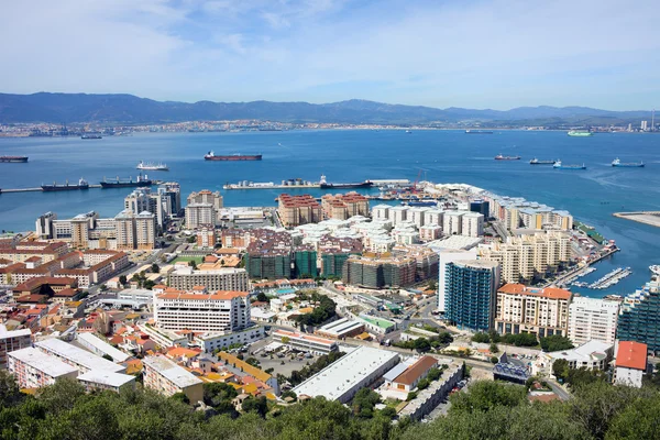 Gibraltar Town and Bay — Stock Photo, Image