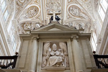 Bishop Sculpture in Cordoba Cathedral clipart