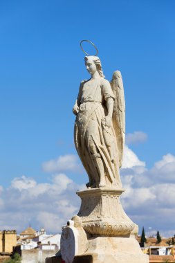 Archangel Raphael Statue in Cordoba clipart