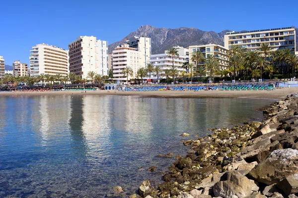 Stad van marbella baai in Spanje — Stockfoto