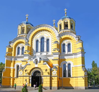 Saint Vladimir orthodox cathedral temple in Kiev, Ukraine clipart