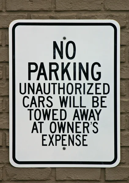 Geen teken van het parkeren — Stockfoto