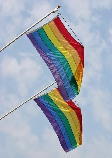 Vlajky gay hrdosti — Stock fotografie