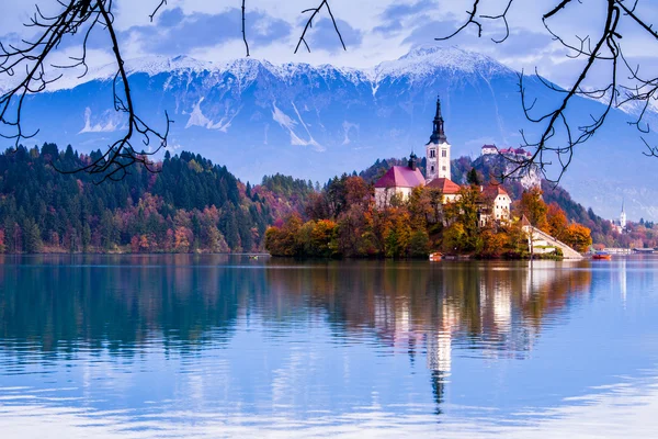 Bly med sjö, Slovenien, Europa — Stockfoto