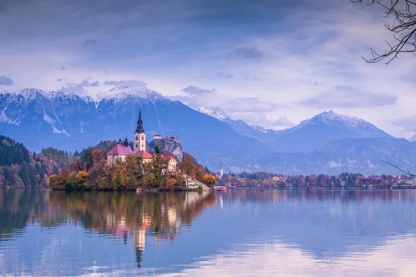 Sangrados com lago, Eslovénia, Europa — Fotografia de Stock