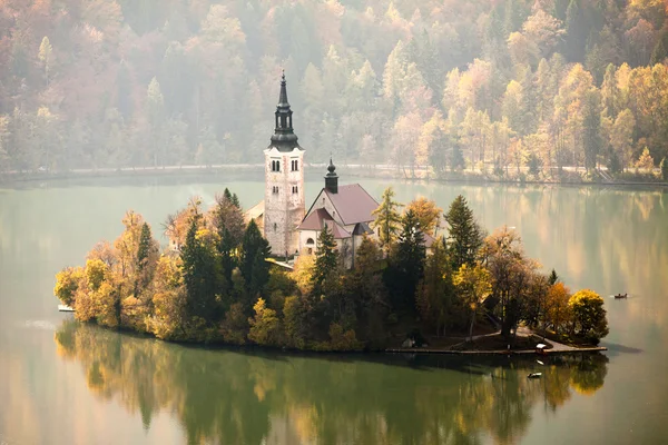 Sangrados com lago, Eslovénia, Europa — Fotografia de Stock
