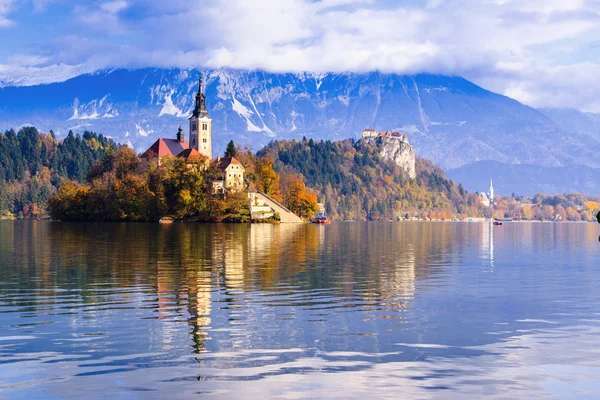 Bled avec lac, Slovénie, Europe — Photo