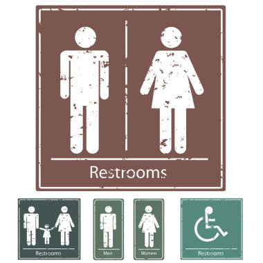 Retro tuvalet işaretleri