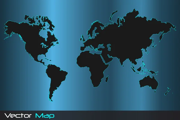 Peta Dunia Vektor - Stok Vektor