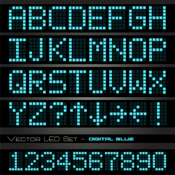 Ensemble LED bleu — Image vectorielle