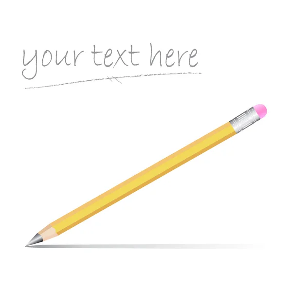 Sarı kalem — Stok Vektör
