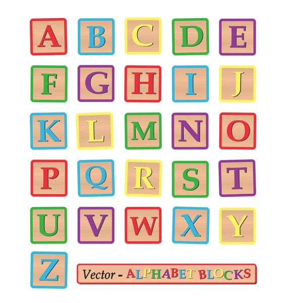 Alphabet-Blöcke — Stockvektor
