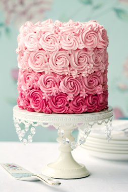 Pink ombre cake clipart