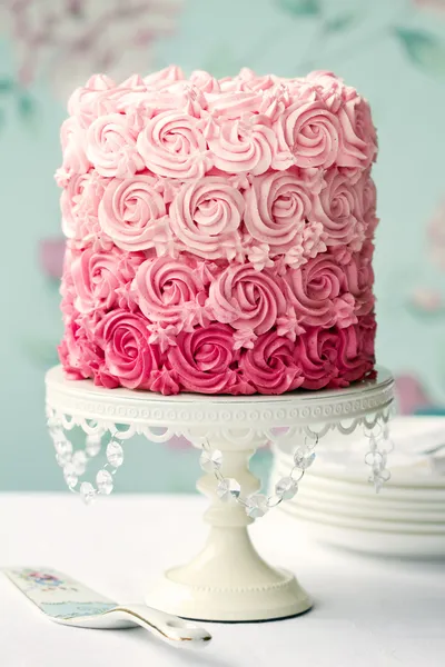 Pastel de ombre rosa — Foto de Stock