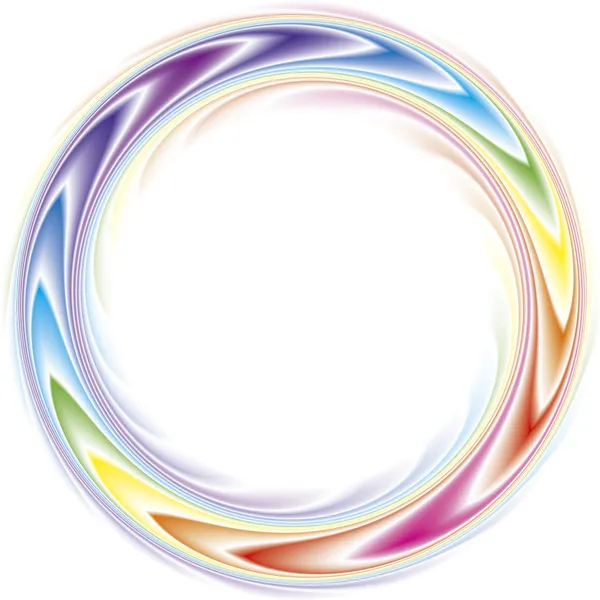 Fondo abstracto vectorial. Los colores del arco iris en un circu — Vector de stock