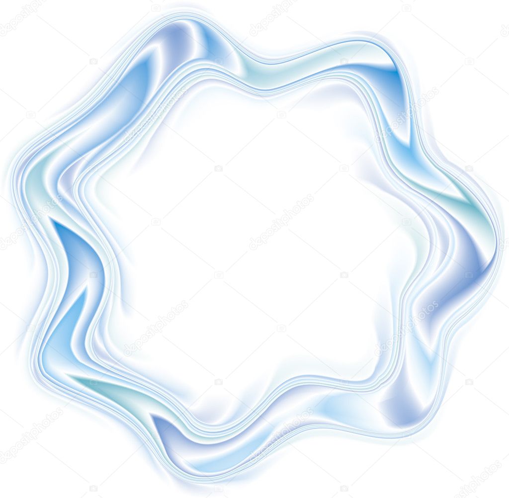Vector abstract frame. Background of rippling water lines