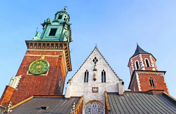 Tuomiokirkko Wawelin kukkulalla Krakovassa. Puola — kuvapankkivalokuva