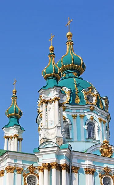 Saint Andrew orthodox church by Rastrelli in Kyiv, Ukraine — Stock Photo, Image