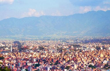 View of Kathmandu, capital city of Nepal clipart