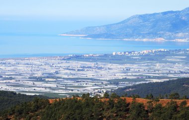 View of town Kumluca, Turkey clipart