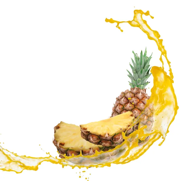 Ananas stänk — Stockfoto
