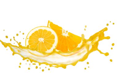 Splash with fruit clipart