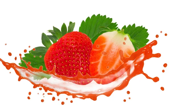 Splash with fruit — Stock Photo, Image