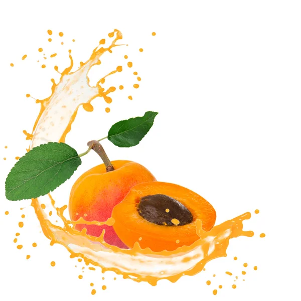 Früchte mit Spritzer — Stockfoto