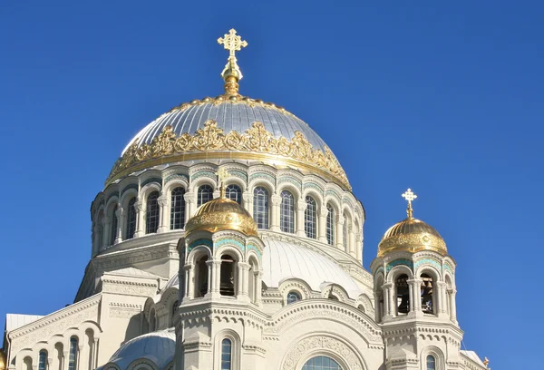 Domes of the Naval Cathedral of St. Nicholas — Stock Photo, Image