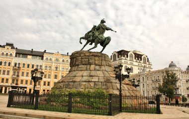 Monument to Bohdan Khmelnytsky in Kiev clipart