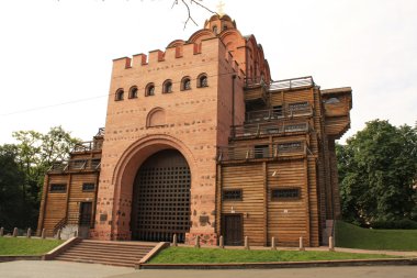 Golden Gate in Kiev with battle tower and Church of Annunciation clipart